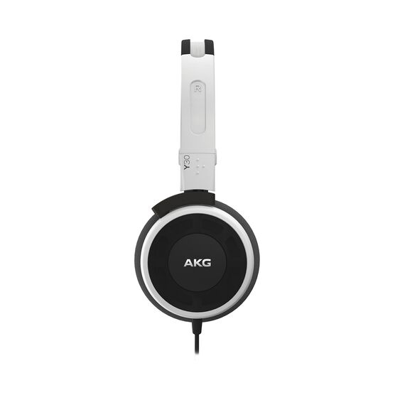 Y 30 - White - Stylish, uncomplicated, foldable headphones with 1 button universal remote/mic - Detailshot 1