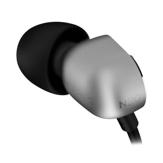 N20U - Silver - Reference class in-ear headphones with universal 3 button remote. - Detailshot 2