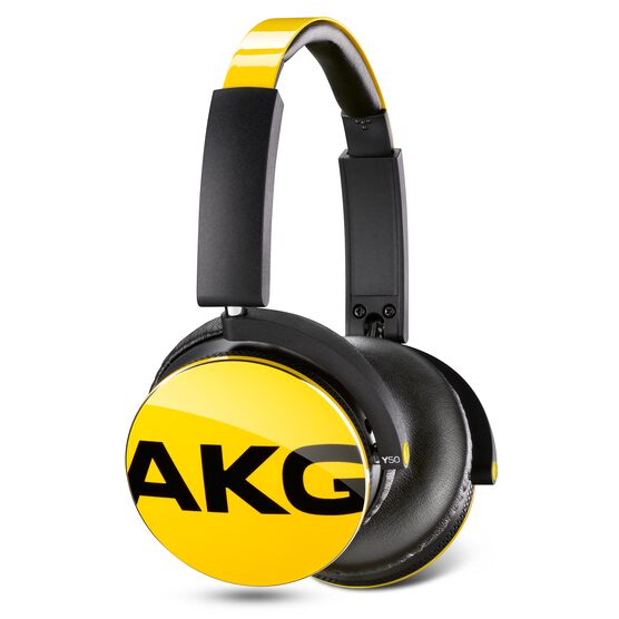 Y50 - Yellow - On-ear headphones with AKG-quality sound, smart styling, snug fit and detachable cable with in-line remote/mic - Detailshot 3