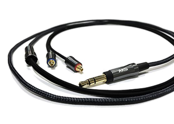 3.5mm 3 pole plug stereo mini-MMCX(L/R)Earphone cable CN120-3.5e - Black - Hero