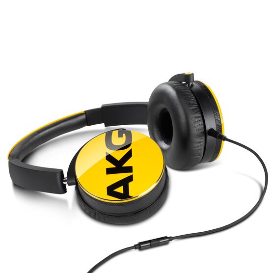 Y50 - Yellow - On-ear headphones with AKG-quality sound, smart styling, snug fit and detachable cable with in-line remote/mic - Detailshot 2