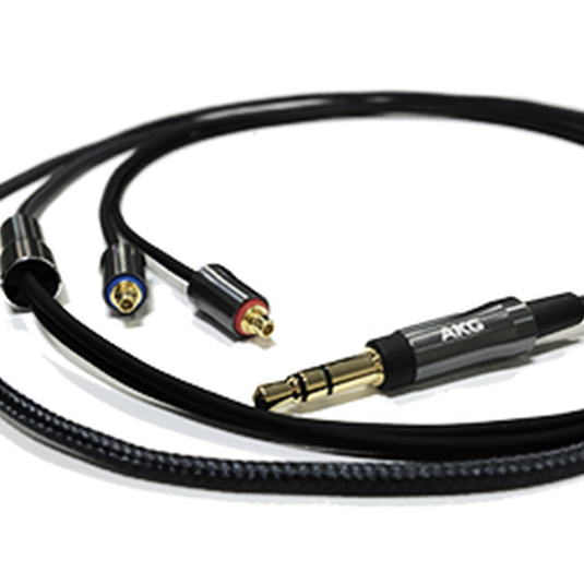 3.5mm 3 pole plug stereo mini-MMCX(L/R)Earphone cable CN120-3.5e - Black - Hero image number null