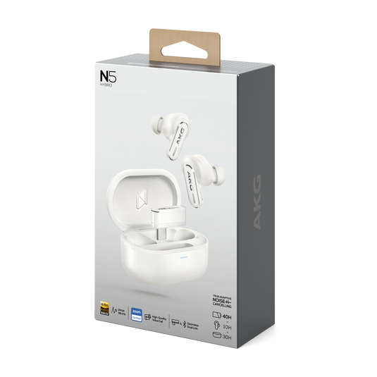 AKG N5 Hybrid - White - True wireless noise cancelling earbuds - Detailshot 15 image number null