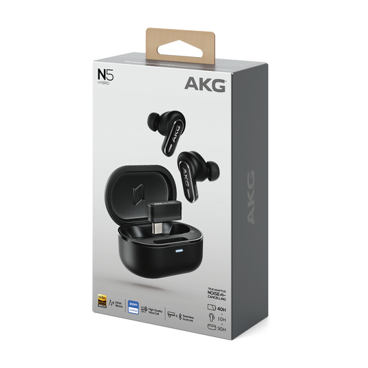 AKG N5 Hybrid - Black - True wireless noise cancelling earbuds - Detailshot 15 image number null