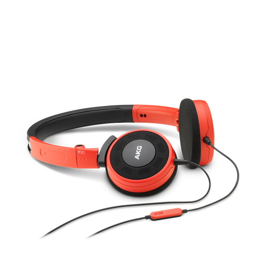 Y 30 - Red - Stylish, uncomplicated, foldable headphones with 1 button universal remote/mic - Hero image number null
