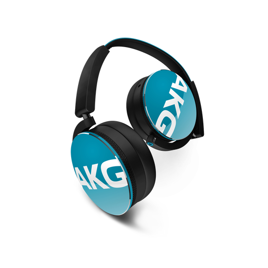 Y50 - Blue - On-ear headphones with AKG-quality sound, smart styling, snug fit and detachable cable with in-line remote/mic - Hero image number null