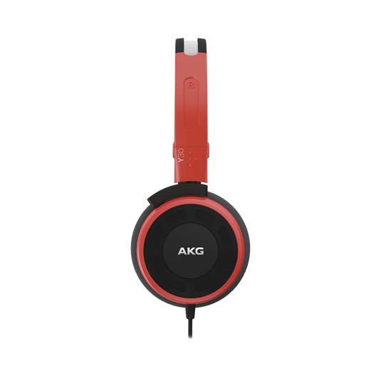 Y 30 - Red - Stylish, uncomplicated, foldable headphones with 1 button universal remote/mic - Detailshot 1 image number null