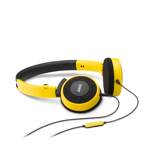 Y 30 - Yellow - Stylish, uncomplicated, foldable headphones with 1 button universal remote/mic - Hero image number null