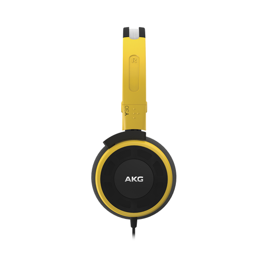 Y 30 - Yellow - Stylish, uncomplicated, foldable headphones with 1 button universal remote/mic - Detailshot 2 image number null