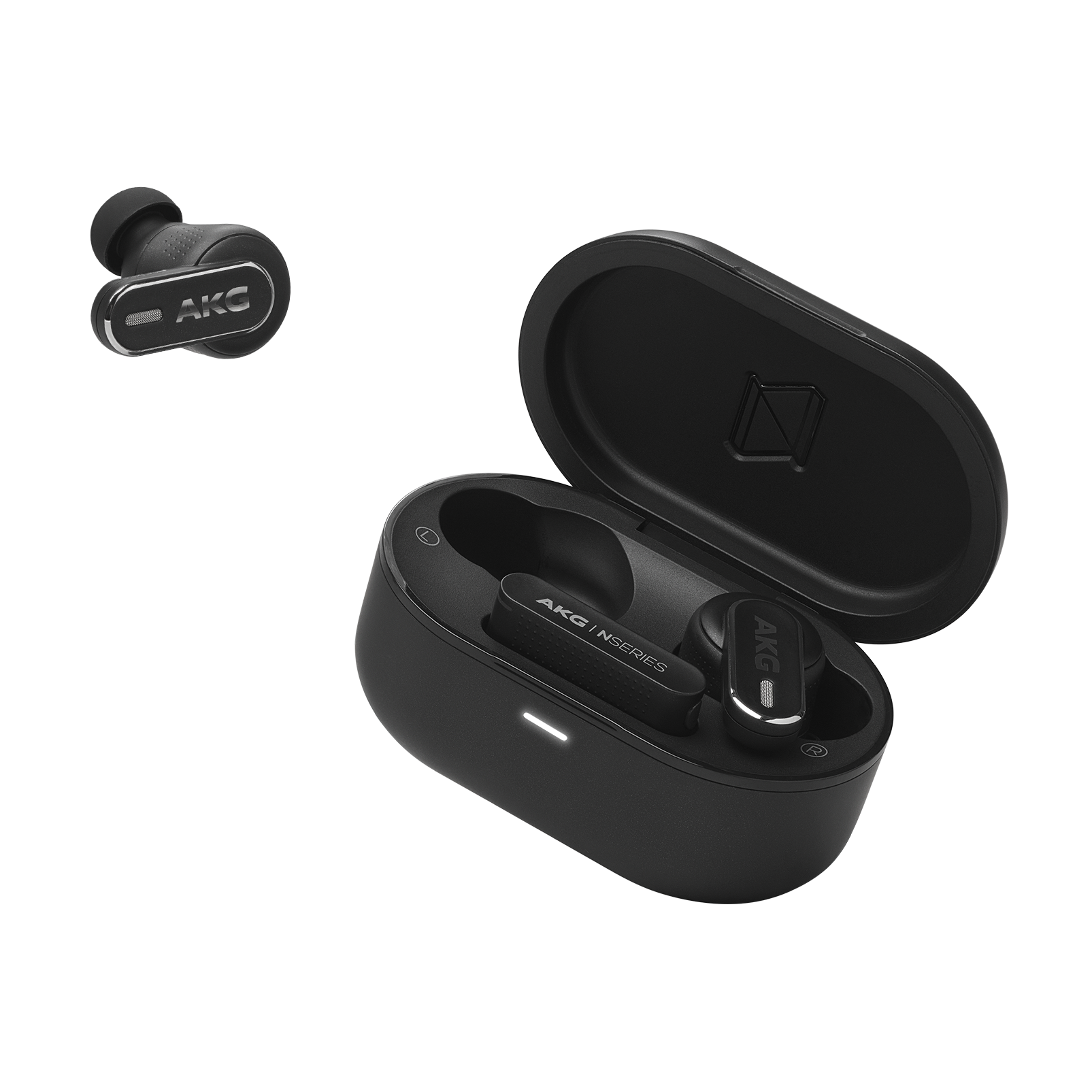 AKG N5 Hybrid - Black - True wireless noise cancelling earbuds - Front