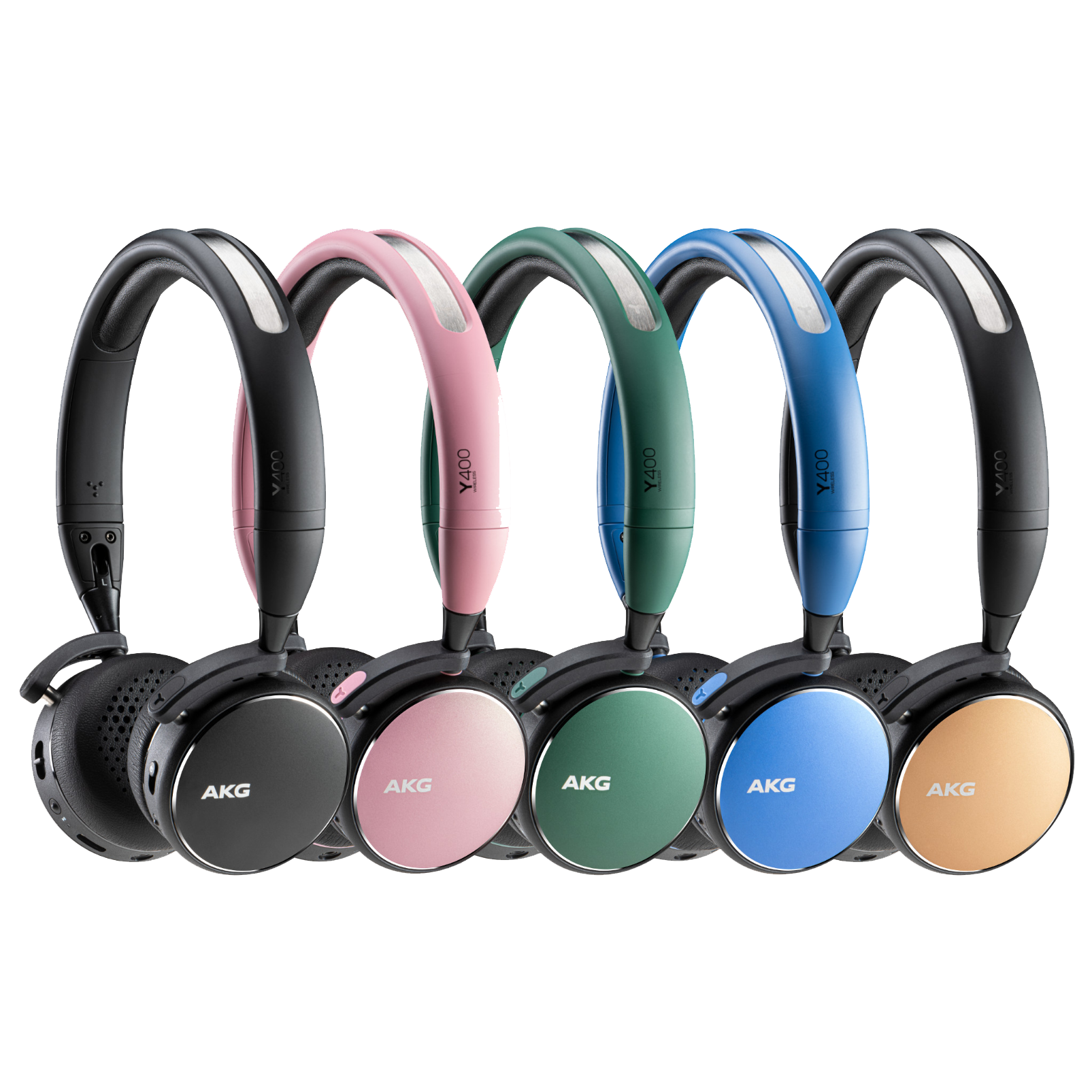 AKG Y400 WIRELESS - Blue - Wireless mini on-ear headphones - Detailshot 4