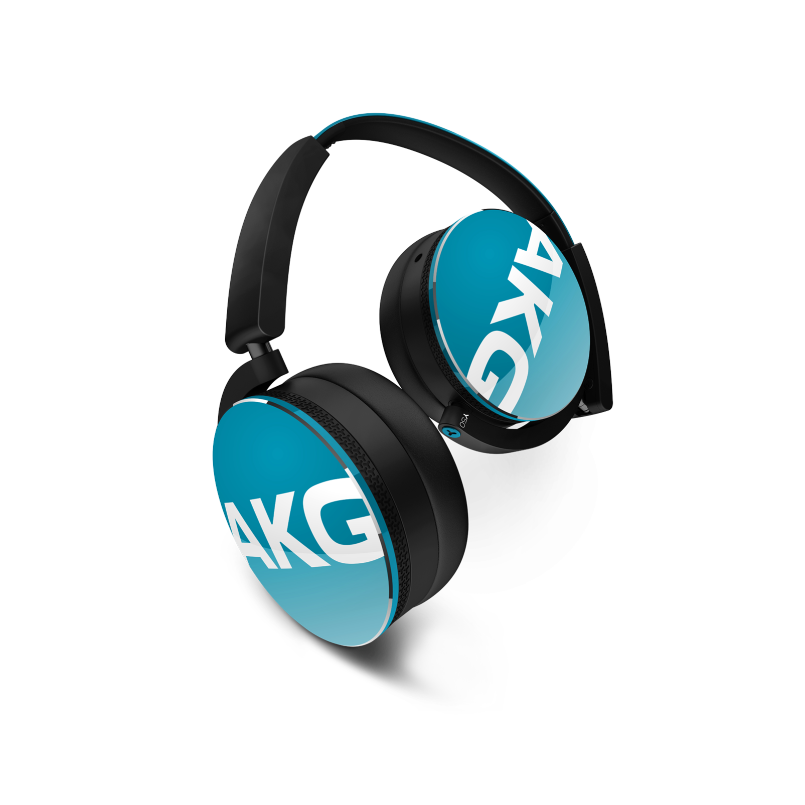 Y50 - Blue - On-ear headphones with AKG-quality sound, smart styling, snug fit and detachable cable with in-line remote/mic - Hero