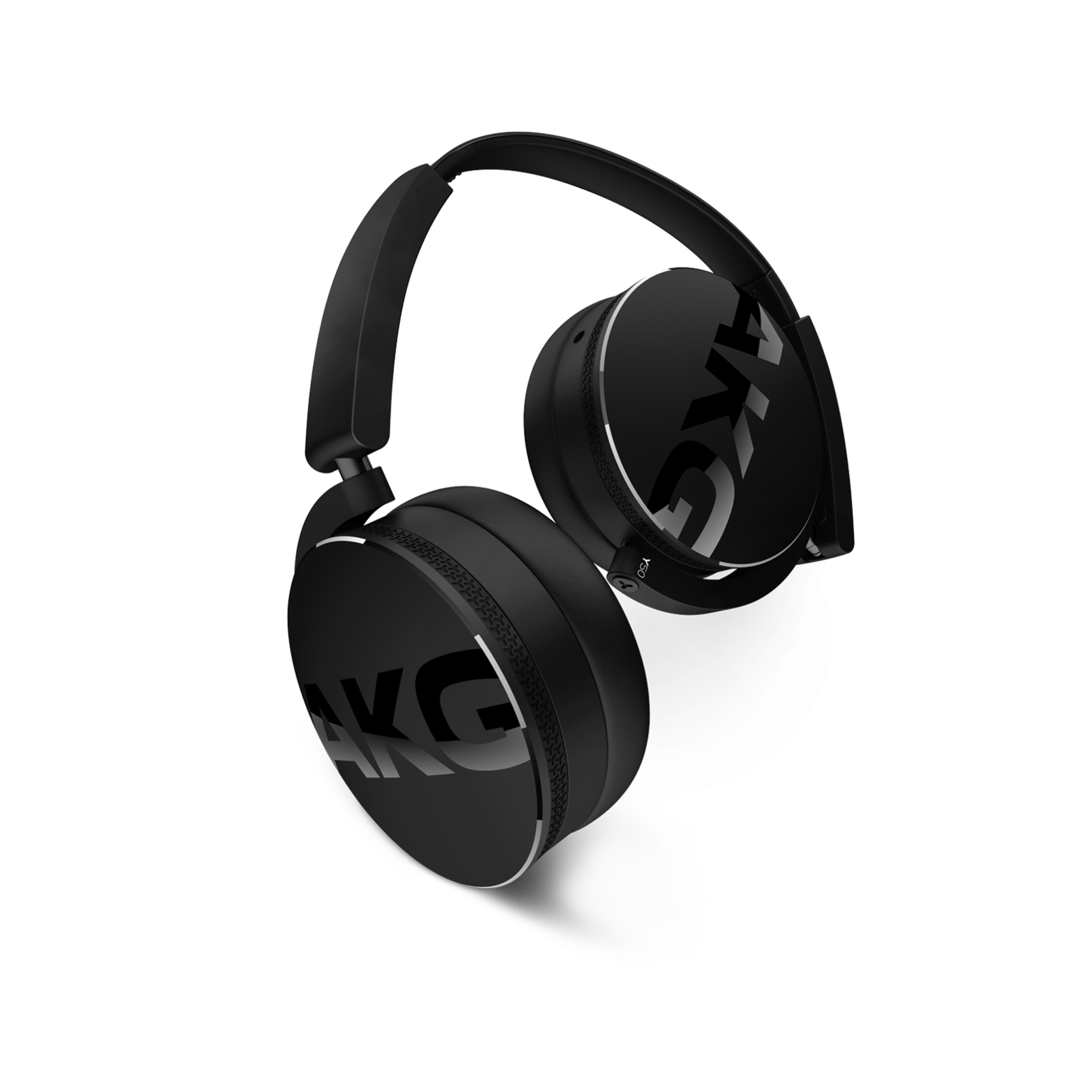 Y50 - Black - On-ear headphones with AKG-quality sound, smart styling, snug fit and detachable cable with in-line remote/mic - Hero