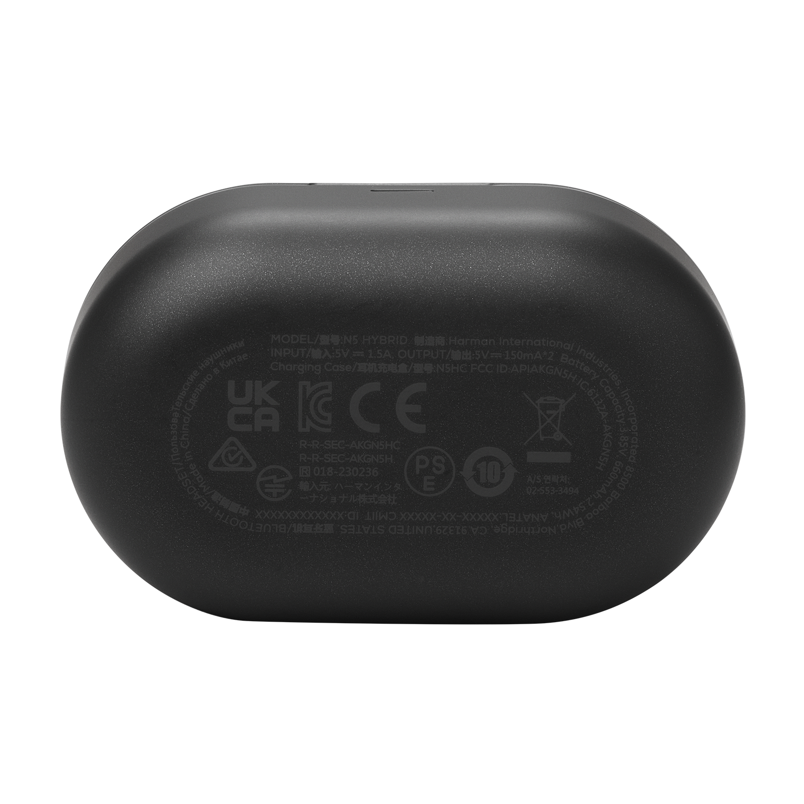 AKG N5 Hybrid - Black - True wireless noise cancelling earbuds - Detailshot 7