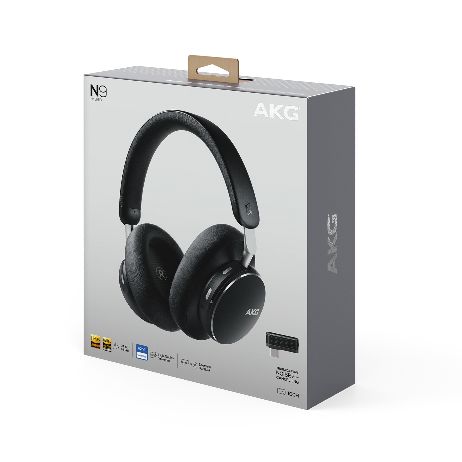 AKG N9 Hybrid - Black - Wireless over-ear noise cancelling headphones - Detailshot 15